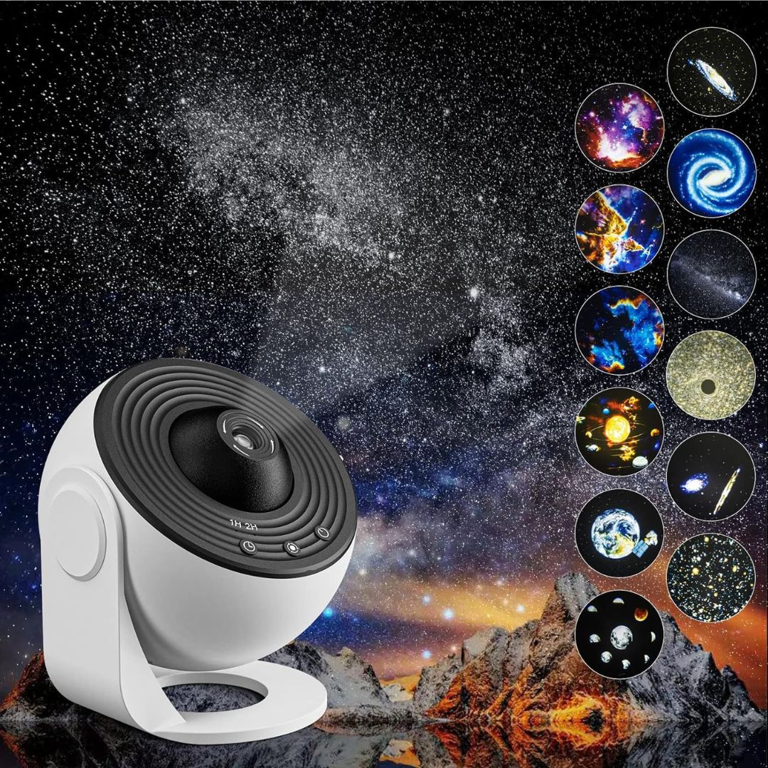 Skylight Planetarium Projektor – 12 Effekte, Dimmbar, Timerfunktion für Schlafzimmer