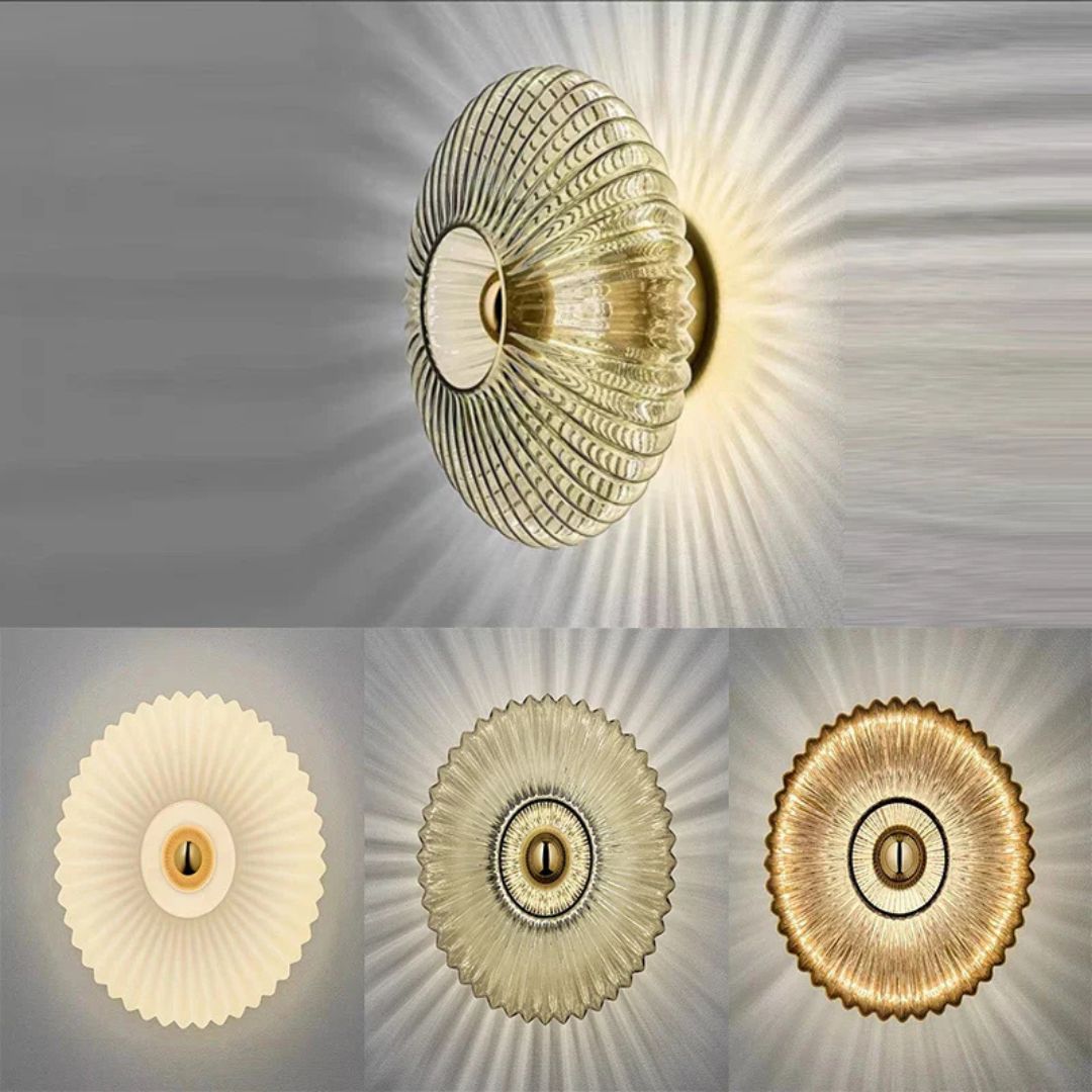 Retro Glas-Wandleuchte Rauchgrau LED E27 Warmweiß