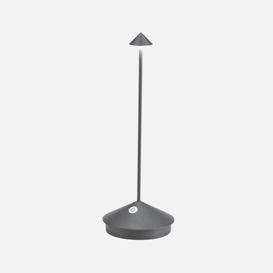 Dimmbare Kabellose LED Tischlampe aus Aluminium – IP54, Minimalistisch