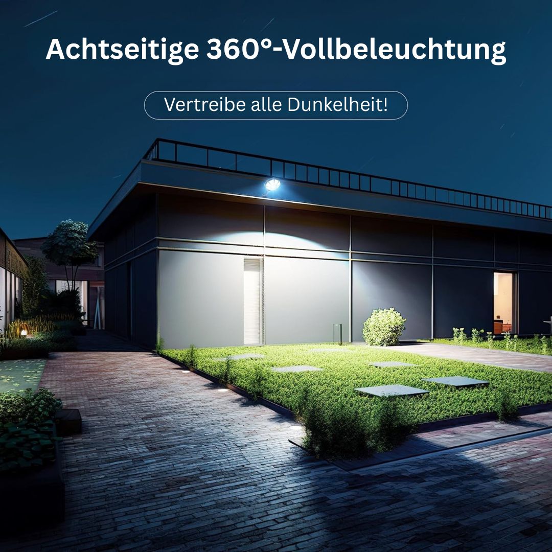 Solar-Straßenleuchten für den Außenbereich mit Bewegungssensor, 168 LED IP66 6500K