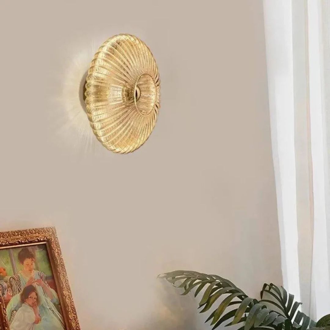 Retro Glas-Wandleuchte Rauchgrau LED E27 Warmweiß