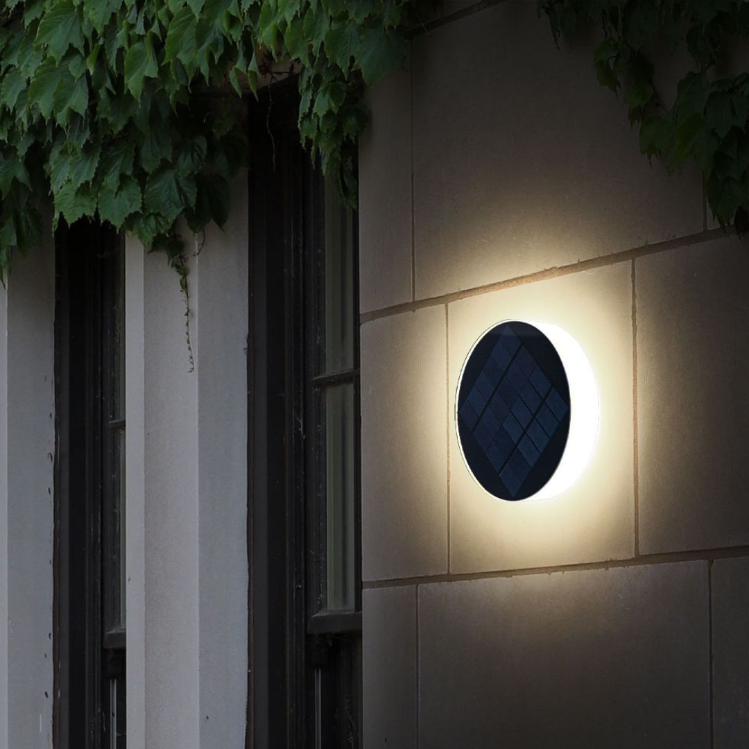 Solar-LED-Gartenleuchte mit Erdspieß Schwarz Außenlampe