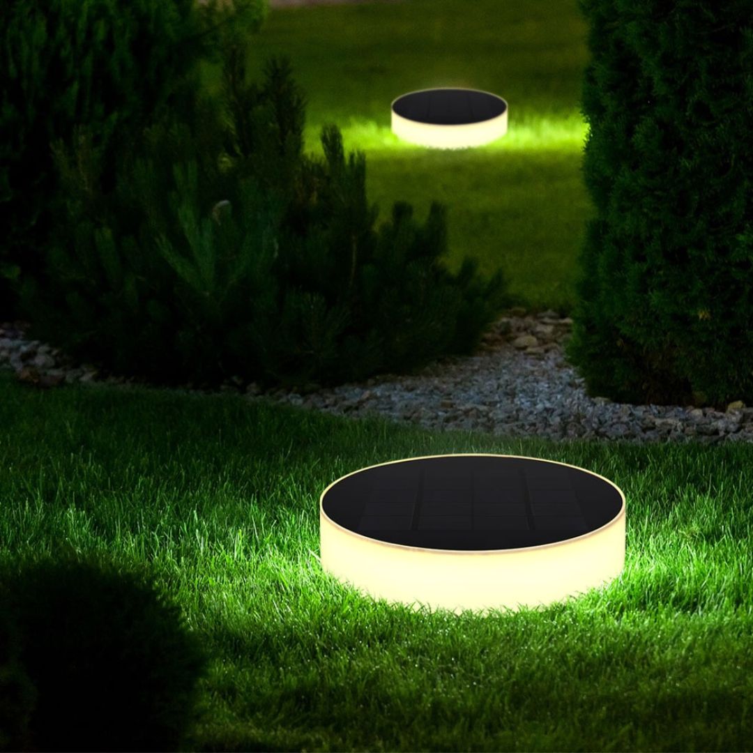 Solar-LED-Gartenleuchte mit Erdspieß Schwarz Außenlampe