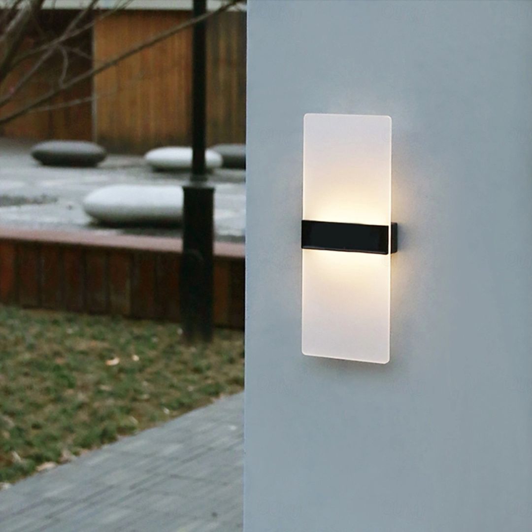 2er-Set Solar-Wandleuchten Wasserdicht LED Außen mit Warmweiß-Modus