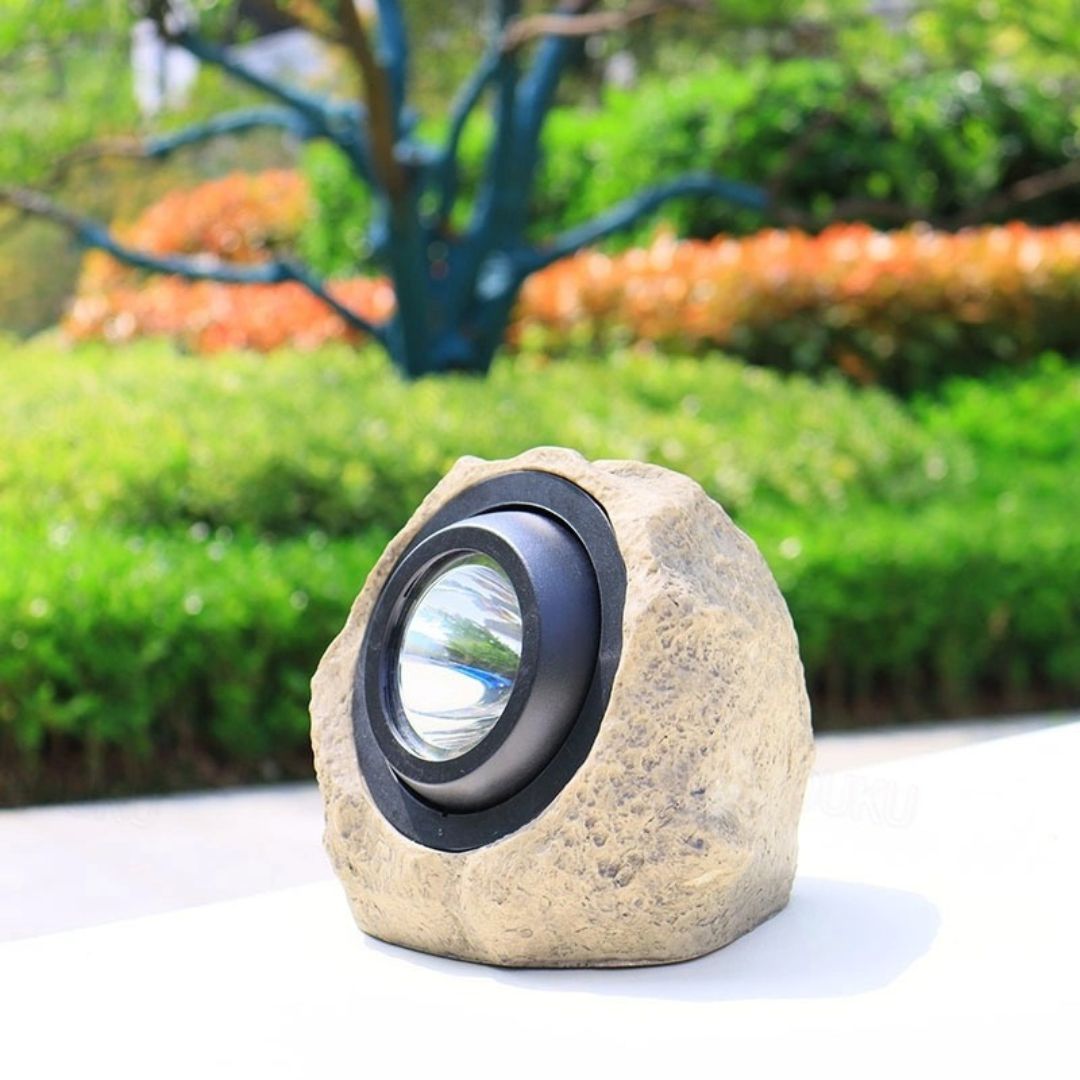 Solar-Felsenleuchte LED Außenstrahler Wasserdicht IP65 – Warmweiß