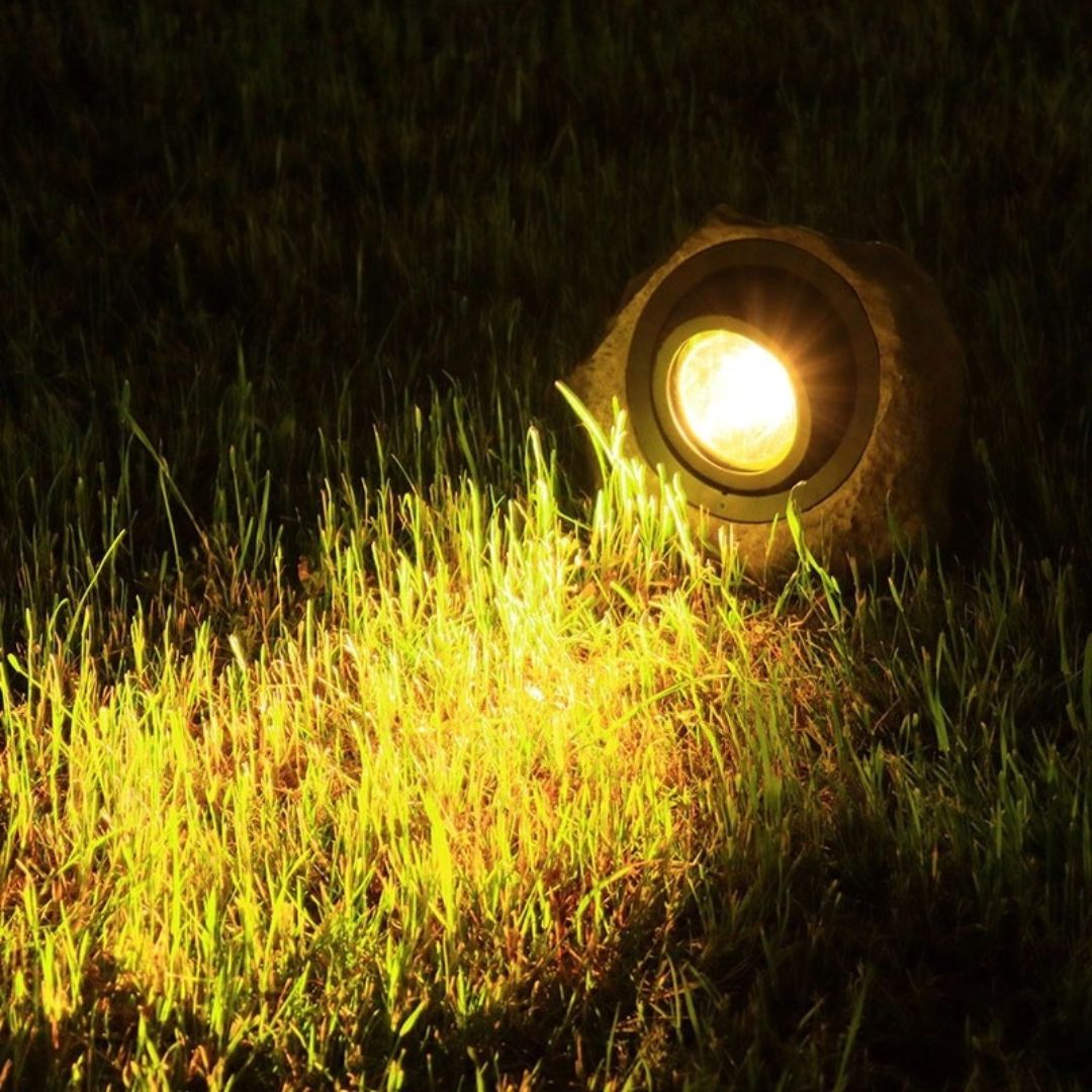 Solar-Felsenleuchte LED Außenstrahler Wasserdicht IP65 – Warmweiß