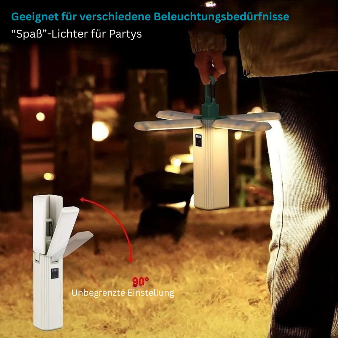 3-in-1 Campinglicht USB Wiederaufladbare Zeltlaterne mit Handy-Ladegerät