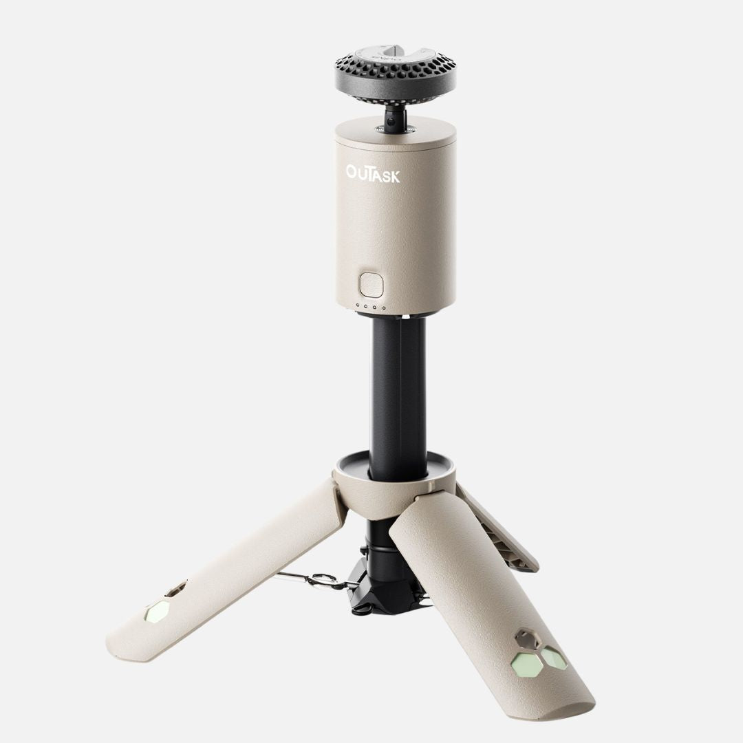 Teleskop-Stativ-Outdoor-Lampe mit Powerbank und wasserdichtem Design