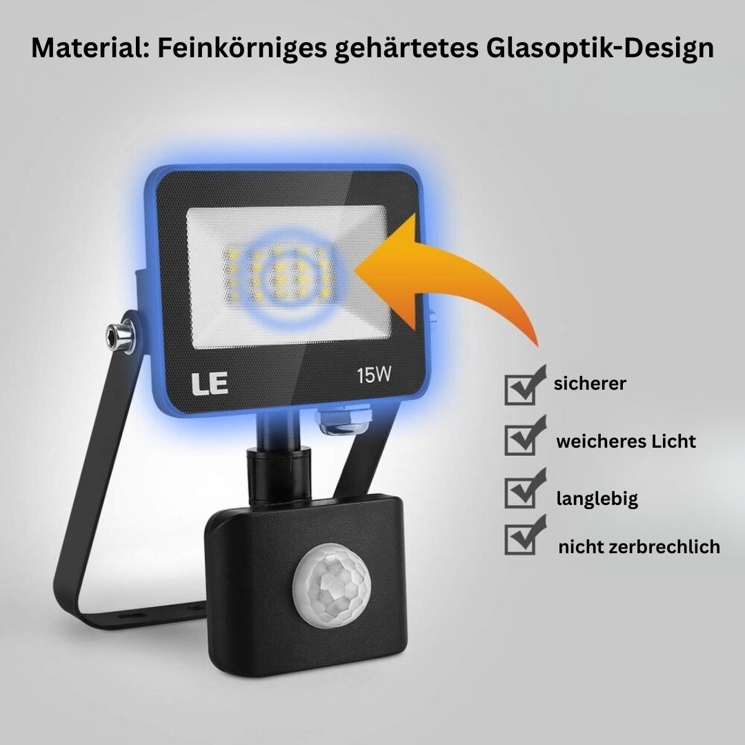 LED-Flutlicht mit Bewegungssensor 15W/30W/50W 5000K Wasserdicht für Außenbereich