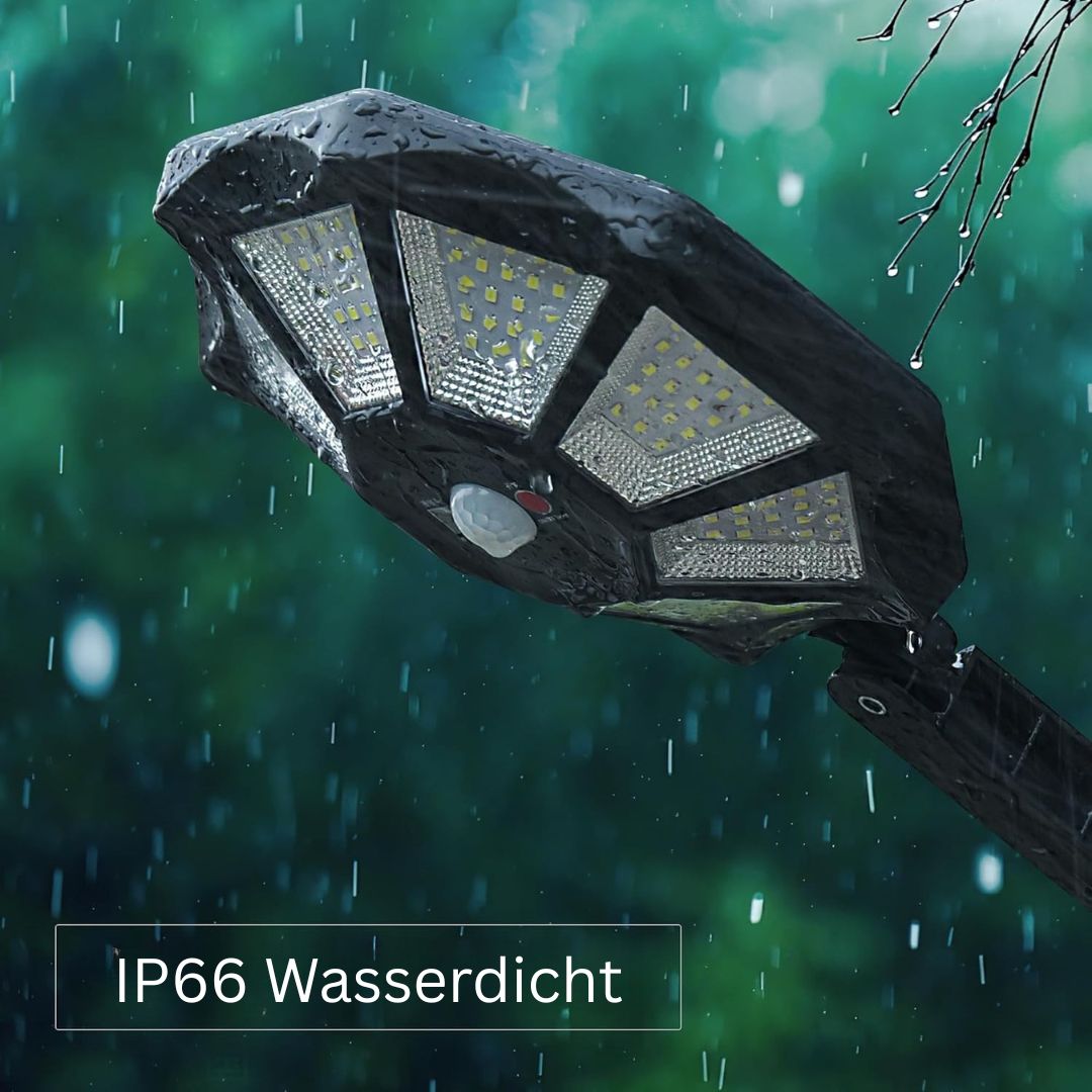 Solar-Straßenleuchten für den Außenbereich mit Bewegungssensor, 168 LED IP66 6500K