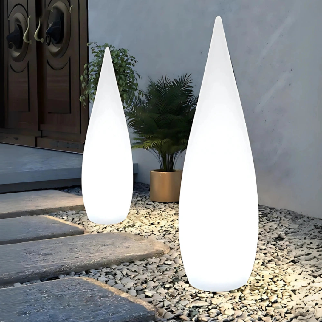 Wetterfeste Außenleuchte mit RGB-Farben und Fernbedienung – Dimmbar, Solar/USB