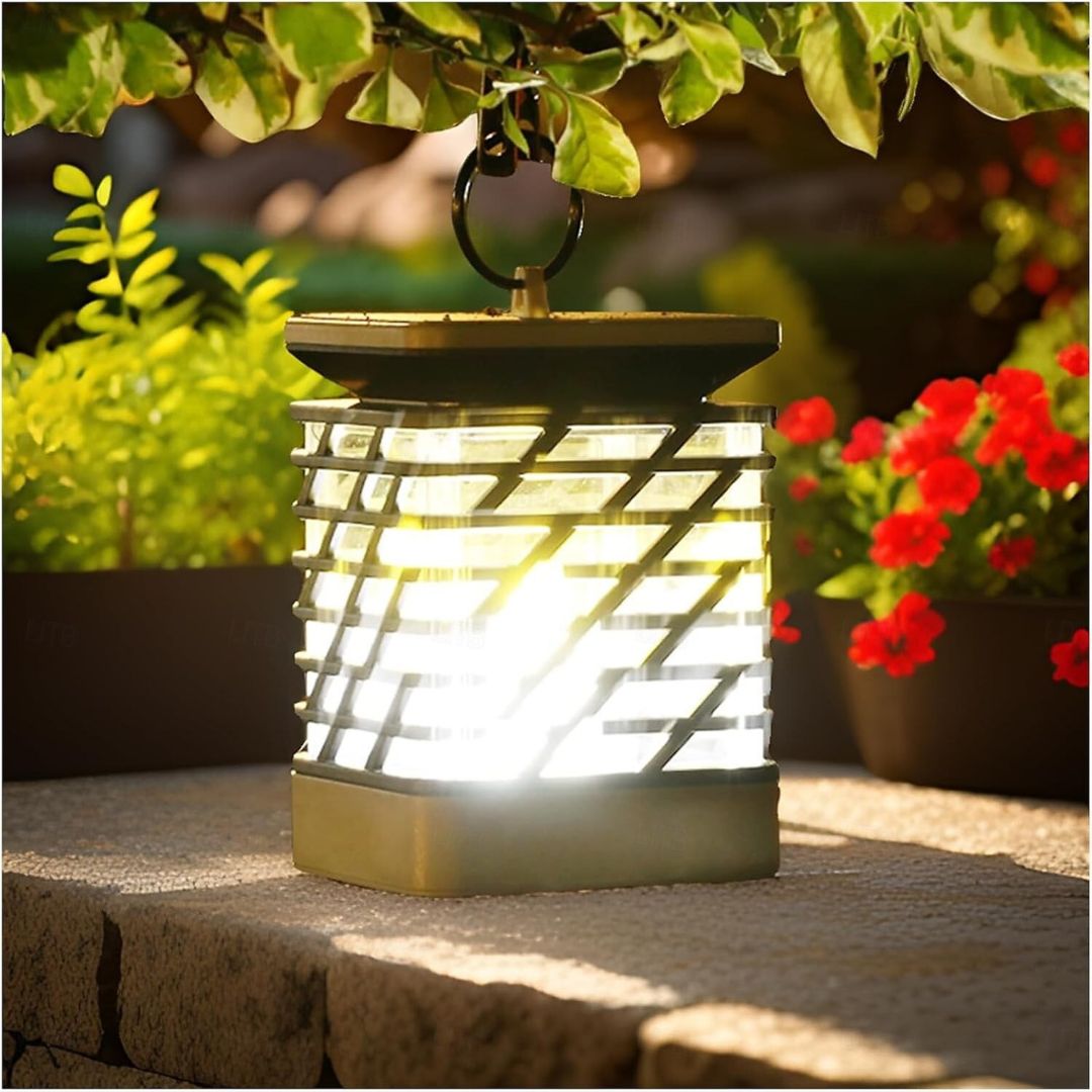 Solar LED Laternenlichter Außen Wasserdicht Warmweiß