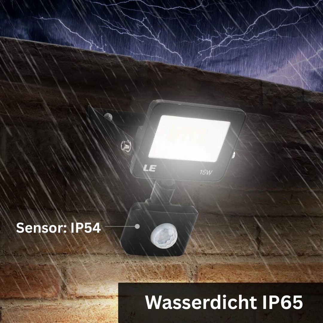 LED-Flutlicht mit Bewegungssensor 15W/30W/50W 5000K Wasserdicht für Außenbereich
