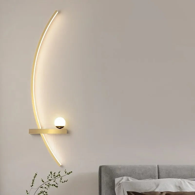 Minimalistische LED-Wandleuchte Schwarz mit 3 Beleuchtungsmodi
