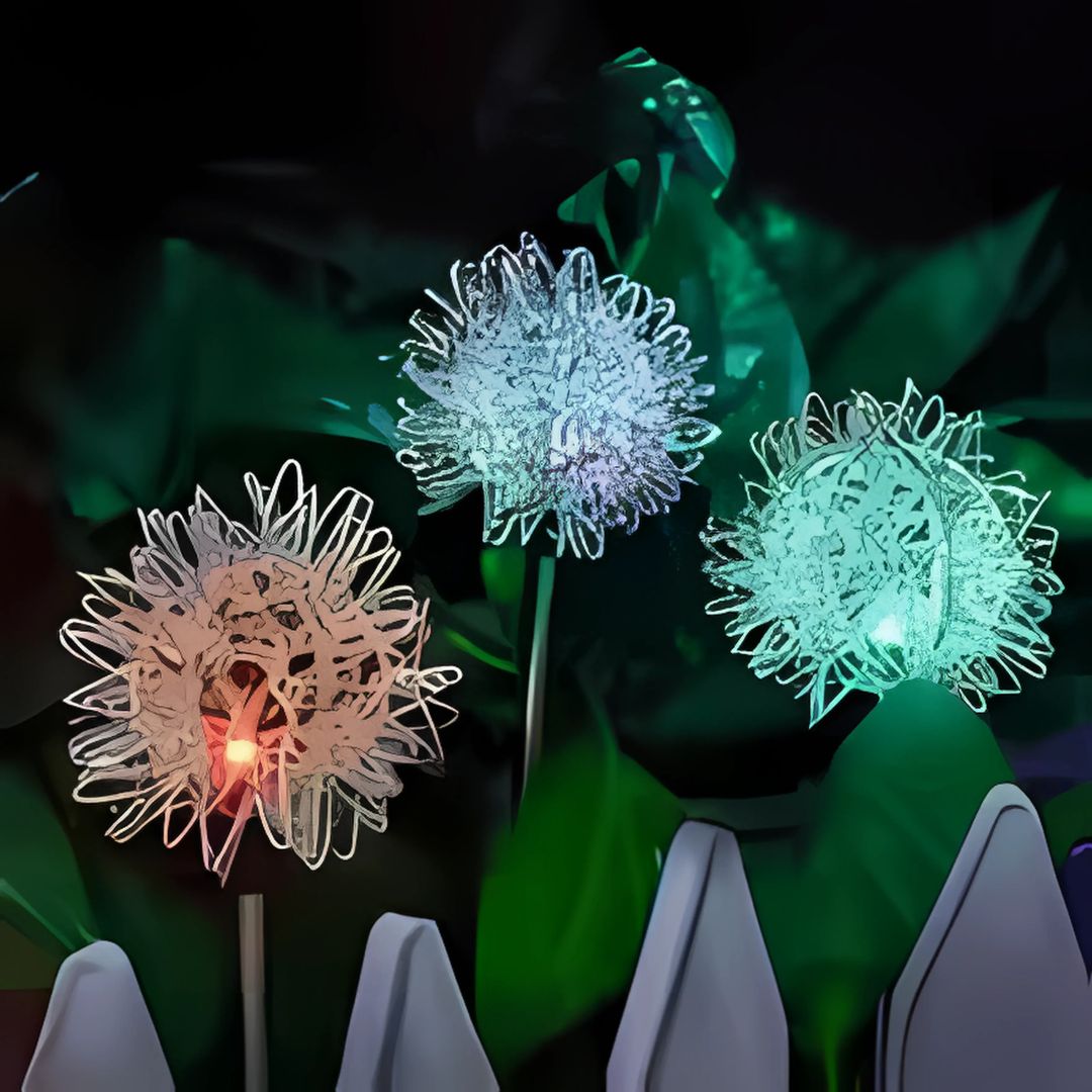 Solarleuchte Dandelion – Energiesparende Solarlampe für Gartenbeleuchtung, 30 cm, Wasserfest
