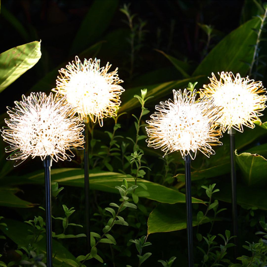 Solarleuchte Dandelion – Energiesparende Solarlampe für Gartenbeleuchtung, 30 cm, Wasserfest