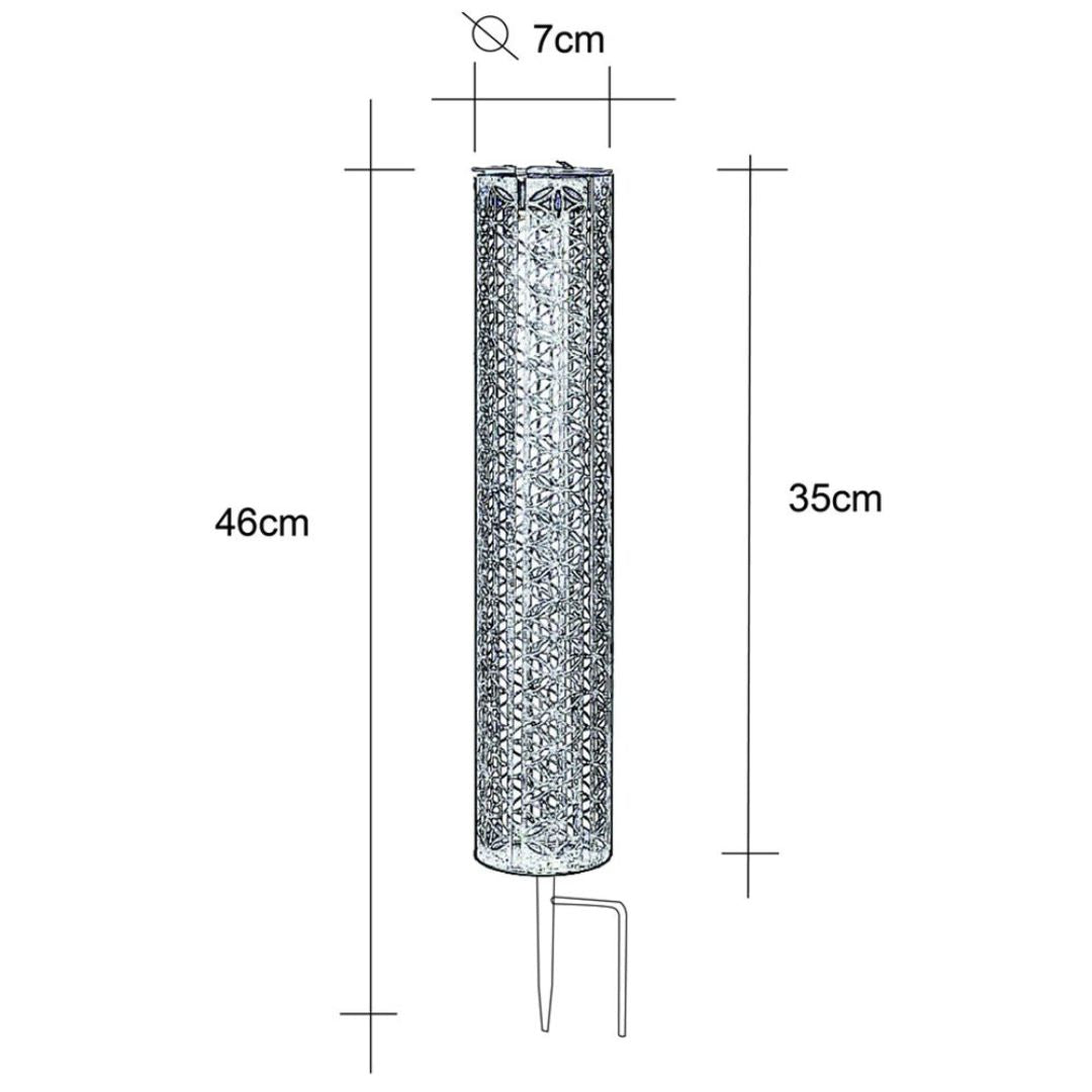 Solarlampen Garten Schwarz Gold LED Außenbereich Wasserdicht IP44