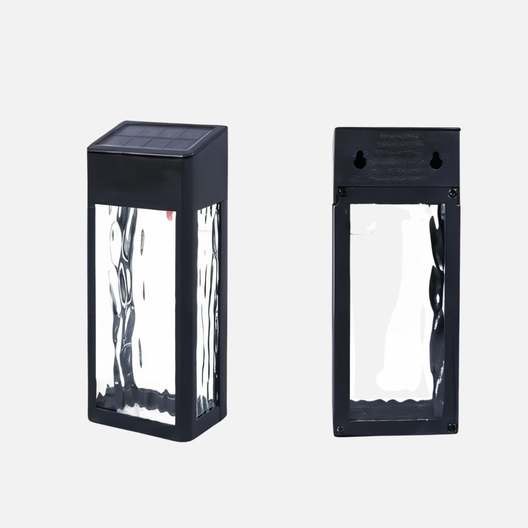Solar Wandleuchte Außen – Energieeffiziente Wandlampe für Garten, Schwarz