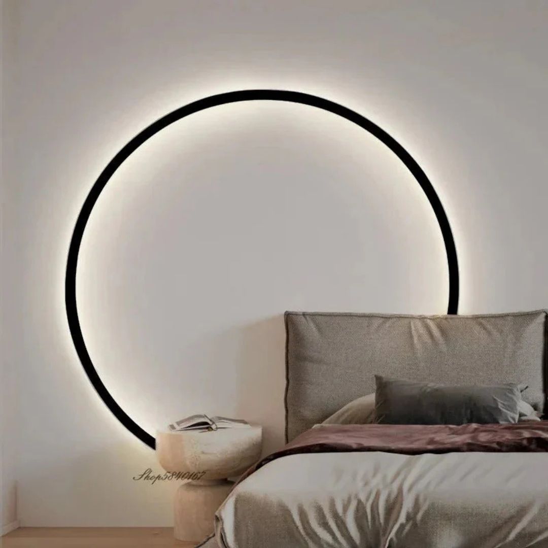 LED-Wandlampe Moderner Minimalistischer Kreis – Warm Schwarz oder Gold