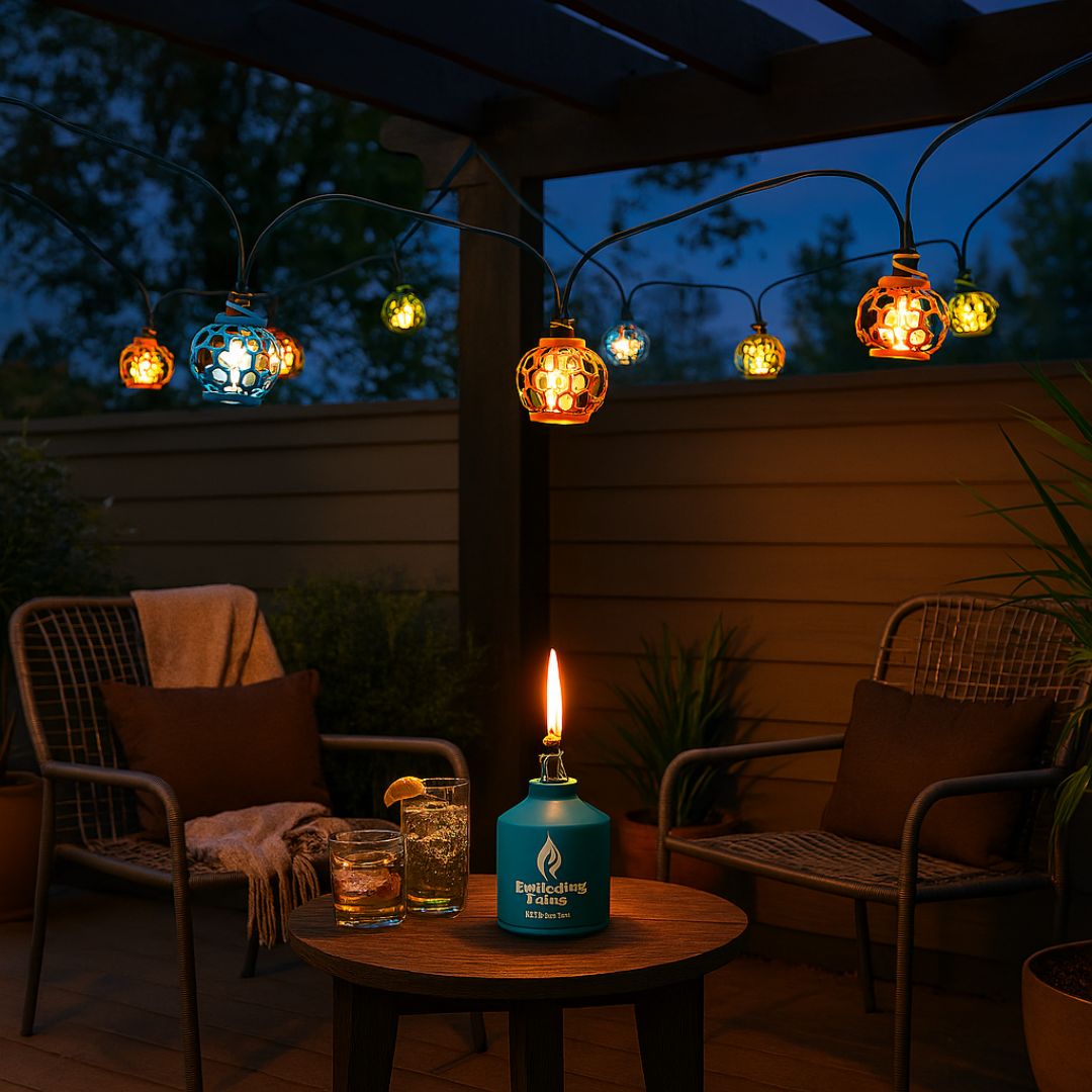 Solar-Lichterkette für Außenbereich mit 20 LEDs und Metallkäfigen in 3 Farben