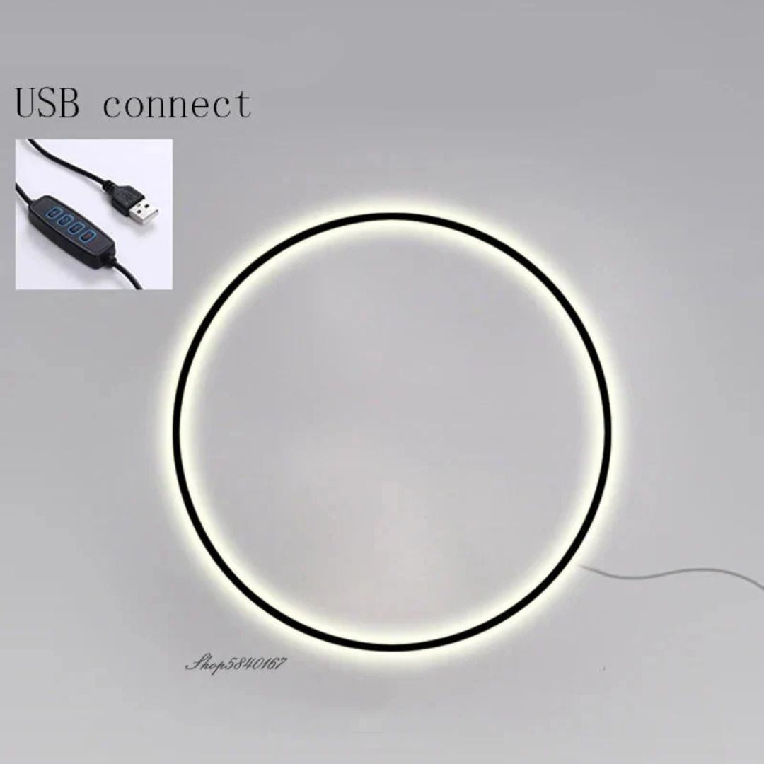 LED-Wandlampe Moderner Minimalistischer Kreis – Warm Schwarz oder Gold