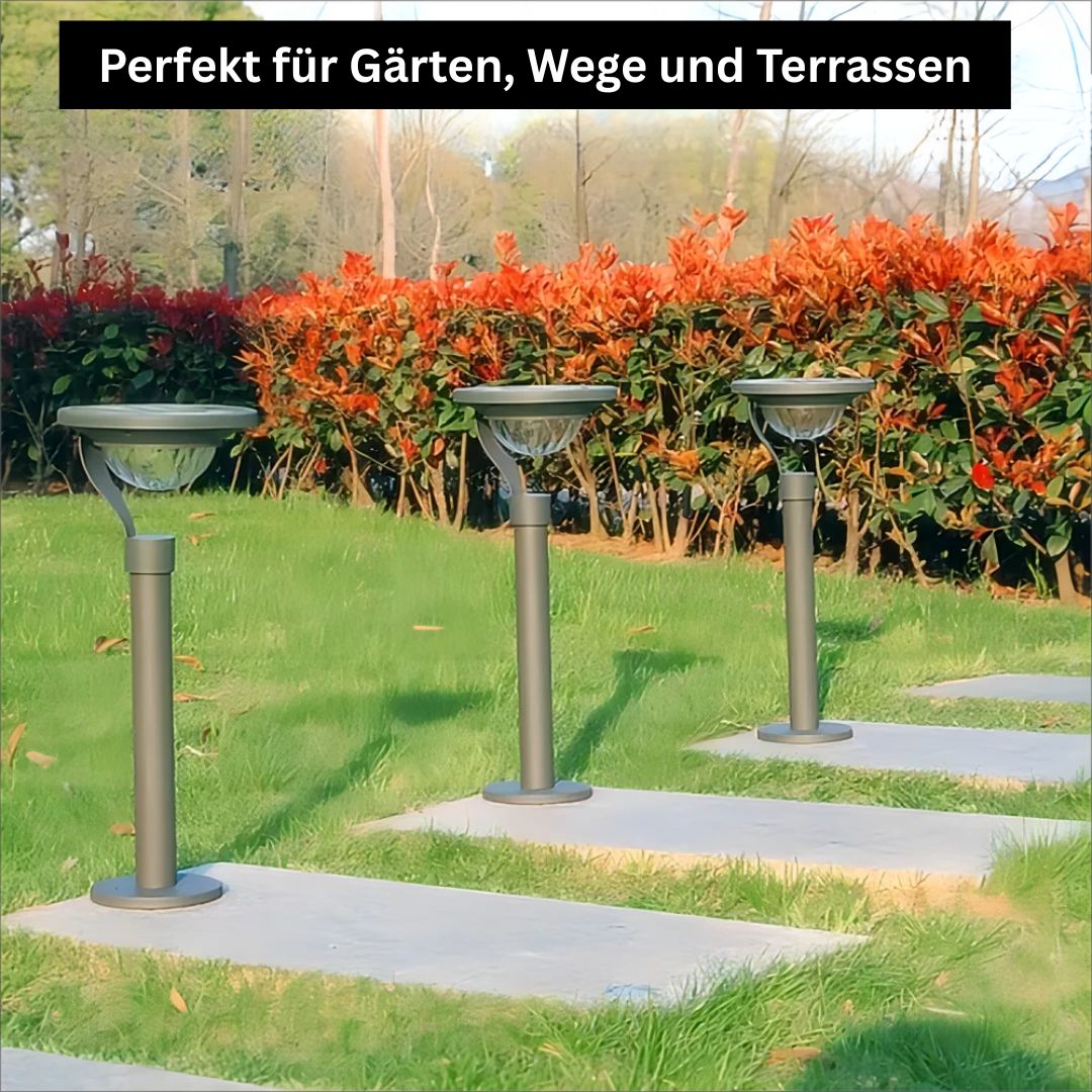 Hochwertige Solar Gartenleuchte IP65 Wetterfest mit Automatischer Beleuchtung