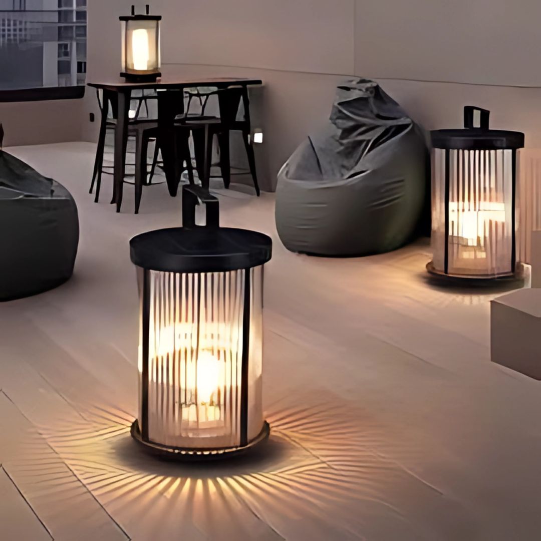 Solar Gartenlampe aus Kristallglas mit Edelstahlgehäuse – Wasserdicht, LED, Retro Design