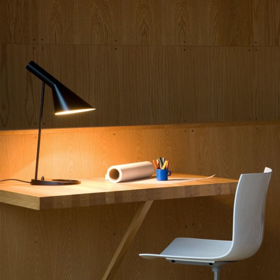 Schreibtischlampe Modern – Metall, E27, Schwarz/Weiß