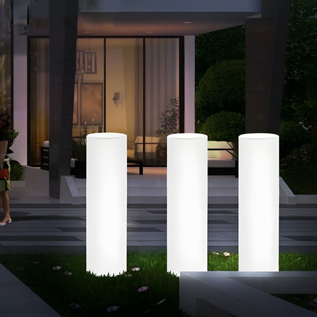 LED Außen-Stehlampe Zylinder RGB Farbwechsel Wasserdicht PE Licht