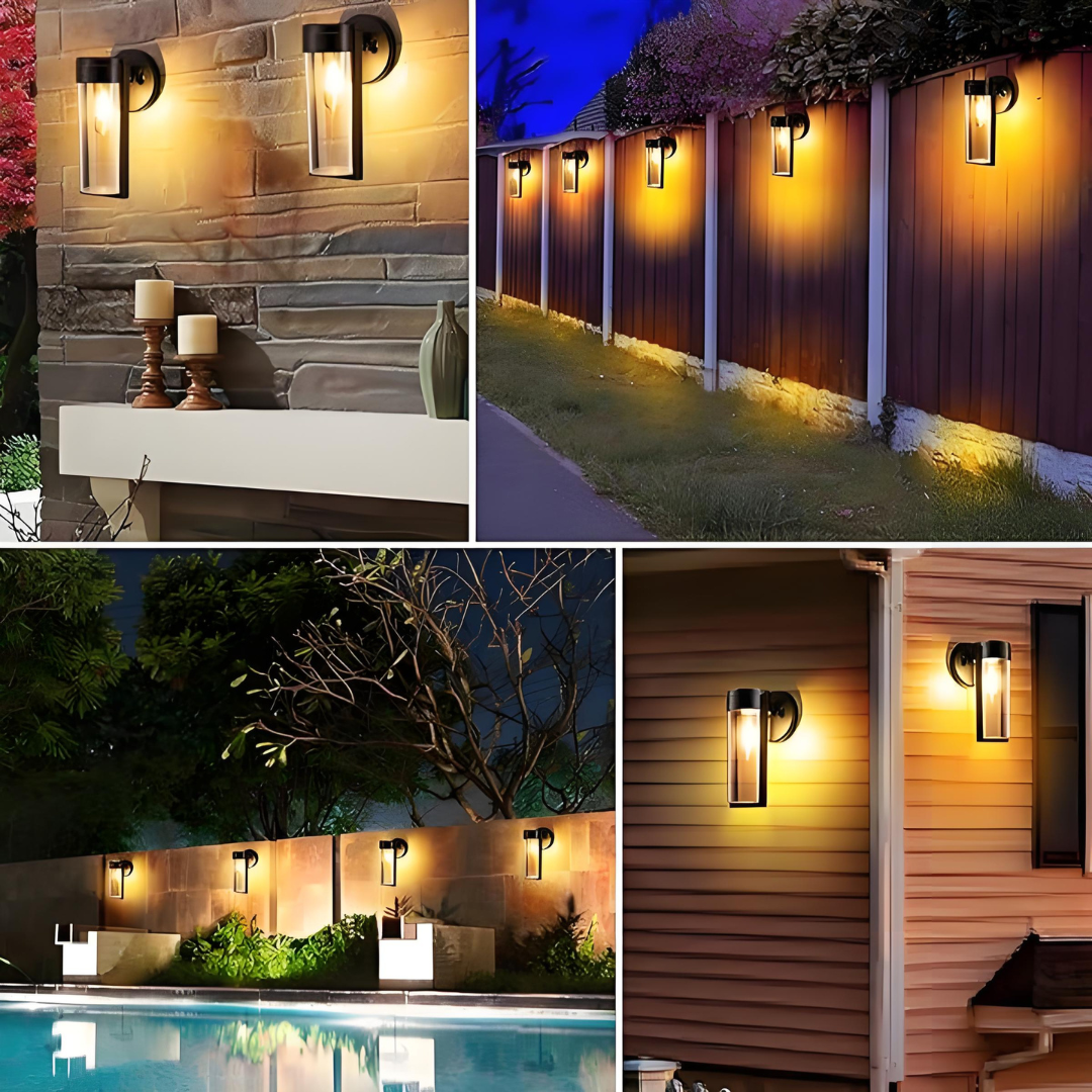 Solar Wandleuchte LED mit Automatischer Ein/Aus-Funktion und IP65 Wasserdichtigkeit