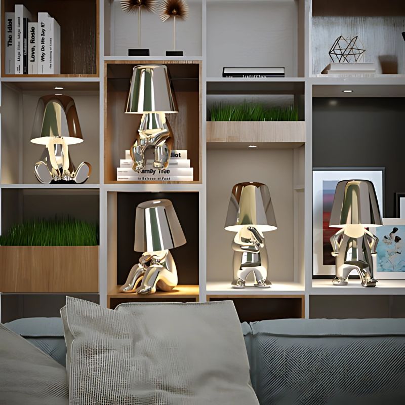 Goldene Tischlampe Kabellos – Dimmbar & Modern