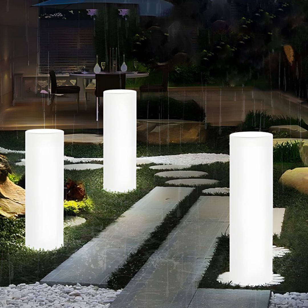 LED Außen-Stehlampe Zylinder RGB Farbwechsel Wasserdicht PE Licht