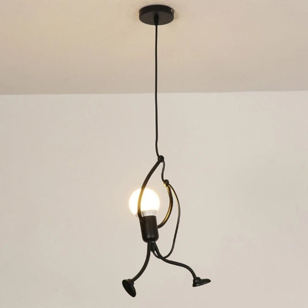 Retro Hängelampe Kinderzimmer – Höhenverstellbar, Warmweiß, Eisen