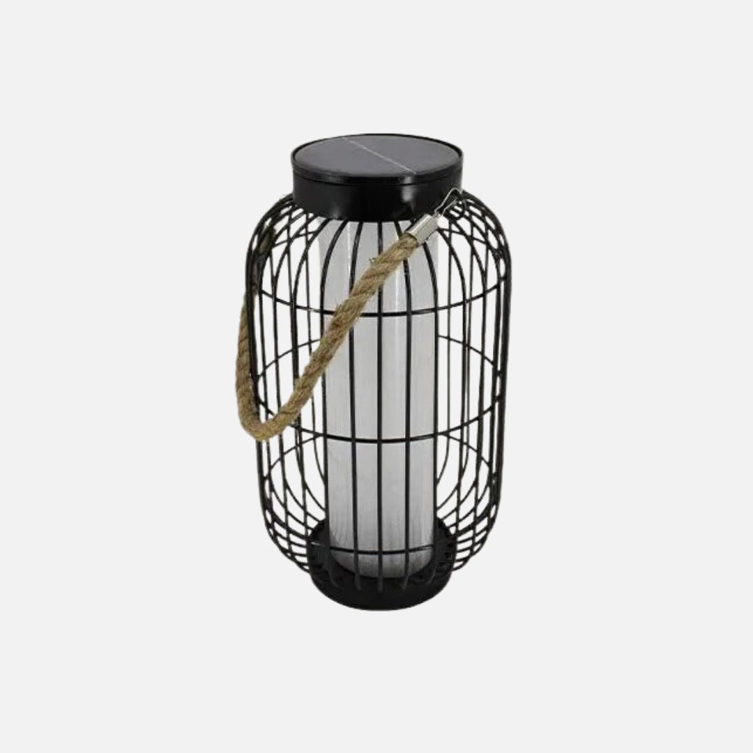 Solar-LED-Gartenlaterne mit Seilgriff – IP55