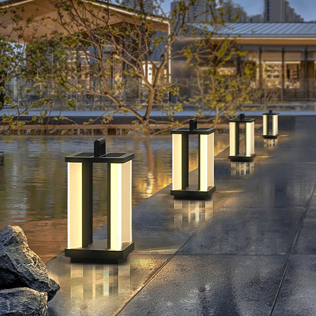Moderne Außenleuchte aus Edelstahl mit LED – Solar Außenwandleuchte