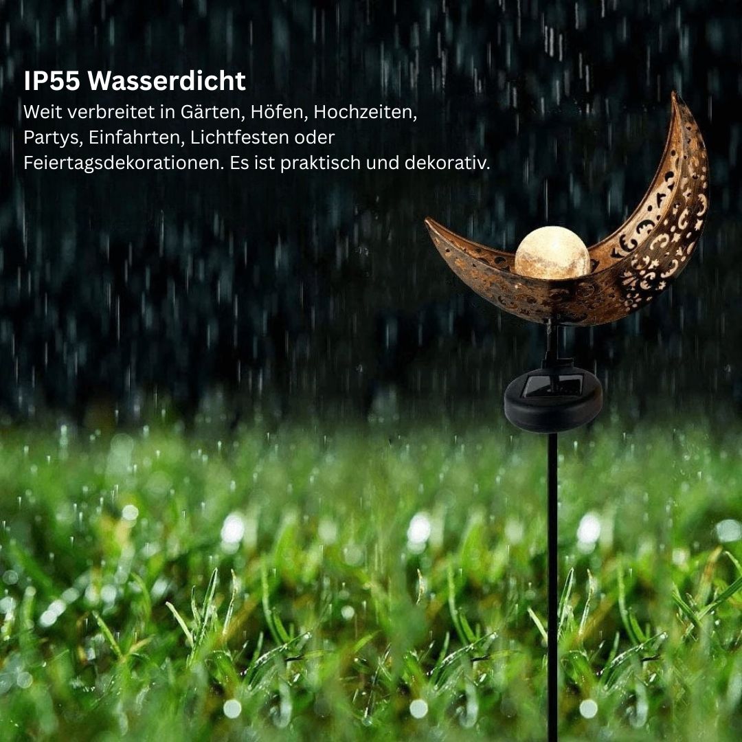 Solarbetriebene Außenleuchte mit Dämmerungssensor – Wetterfest, 76 cm