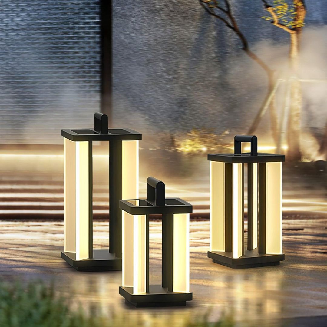 Moderne Außenleuchte aus Edelstahl mit LED – Solar Außenwandleuchte
