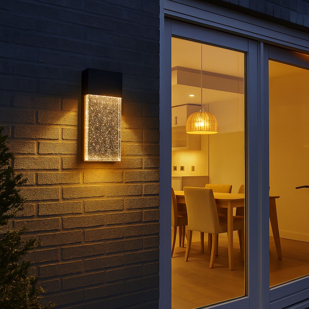 LED Wandlampe mit Bubble-Glas und CCT-Auswahl – Vertikales Design
