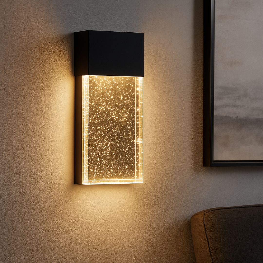 LED Wandlampe mit Bubble-Glas und CCT-Auswahl – Vertikales Design