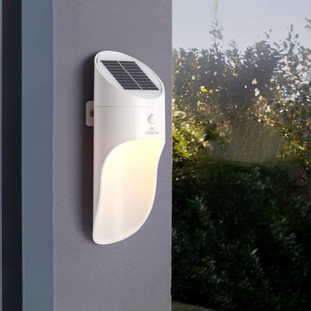 Solarbetriebene LED-Wandleuchte Außenbereich Wasserdicht mit Bewegungssensor