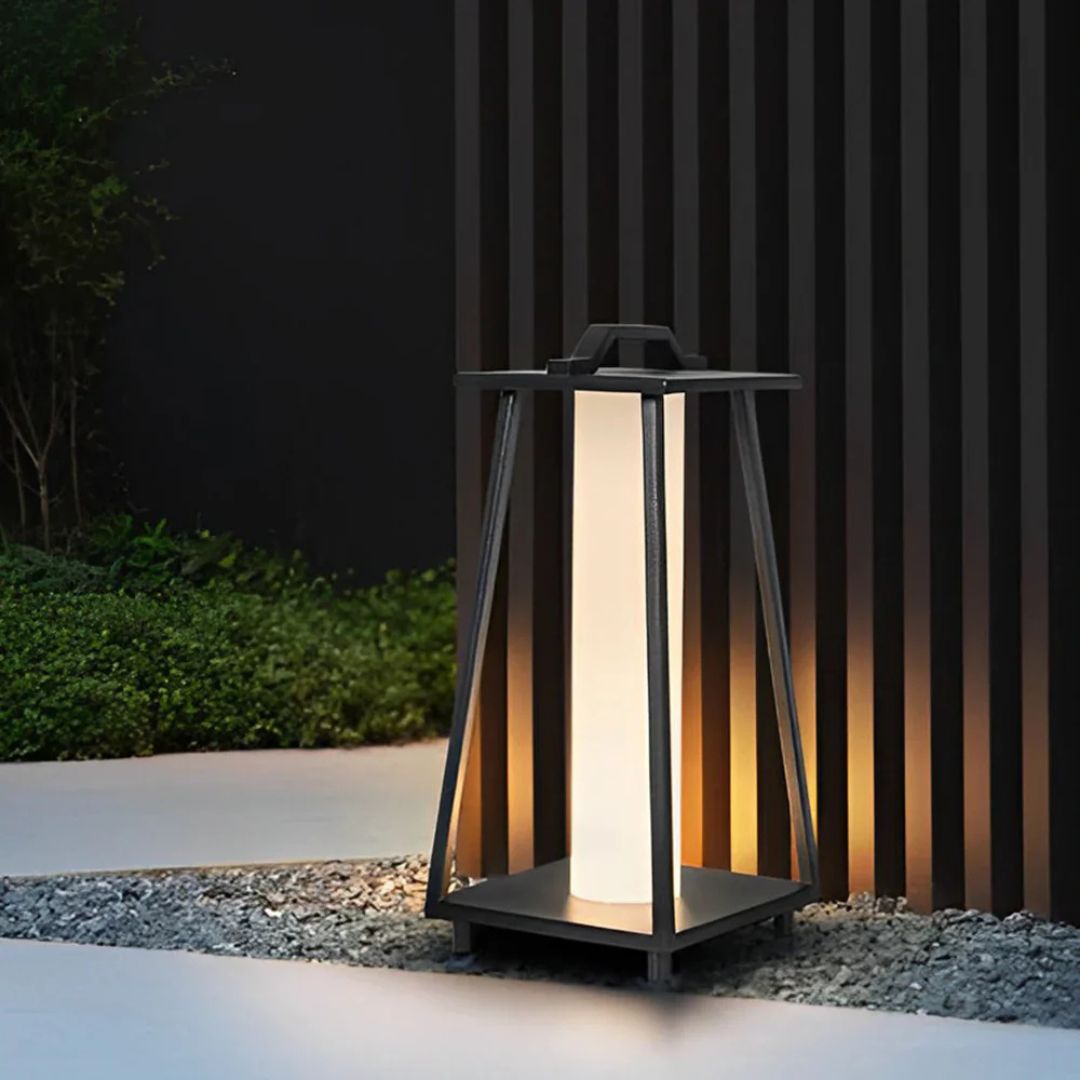 Outdoor-LED-Laterne Edelstahl Solar-Bodenlampe