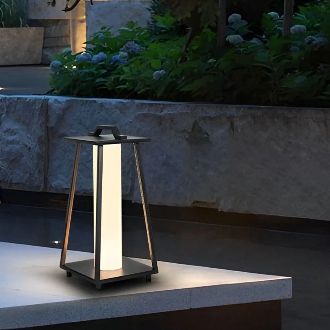 Outdoor-LED-Laterne Edelstahl Solar-Bodenlampe