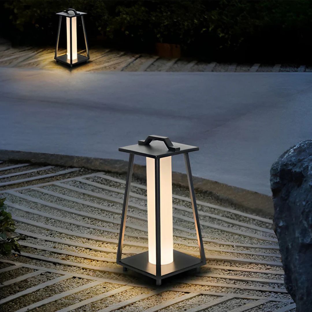 Outdoor-LED-Laterne Edelstahl Solar-Bodenlampe