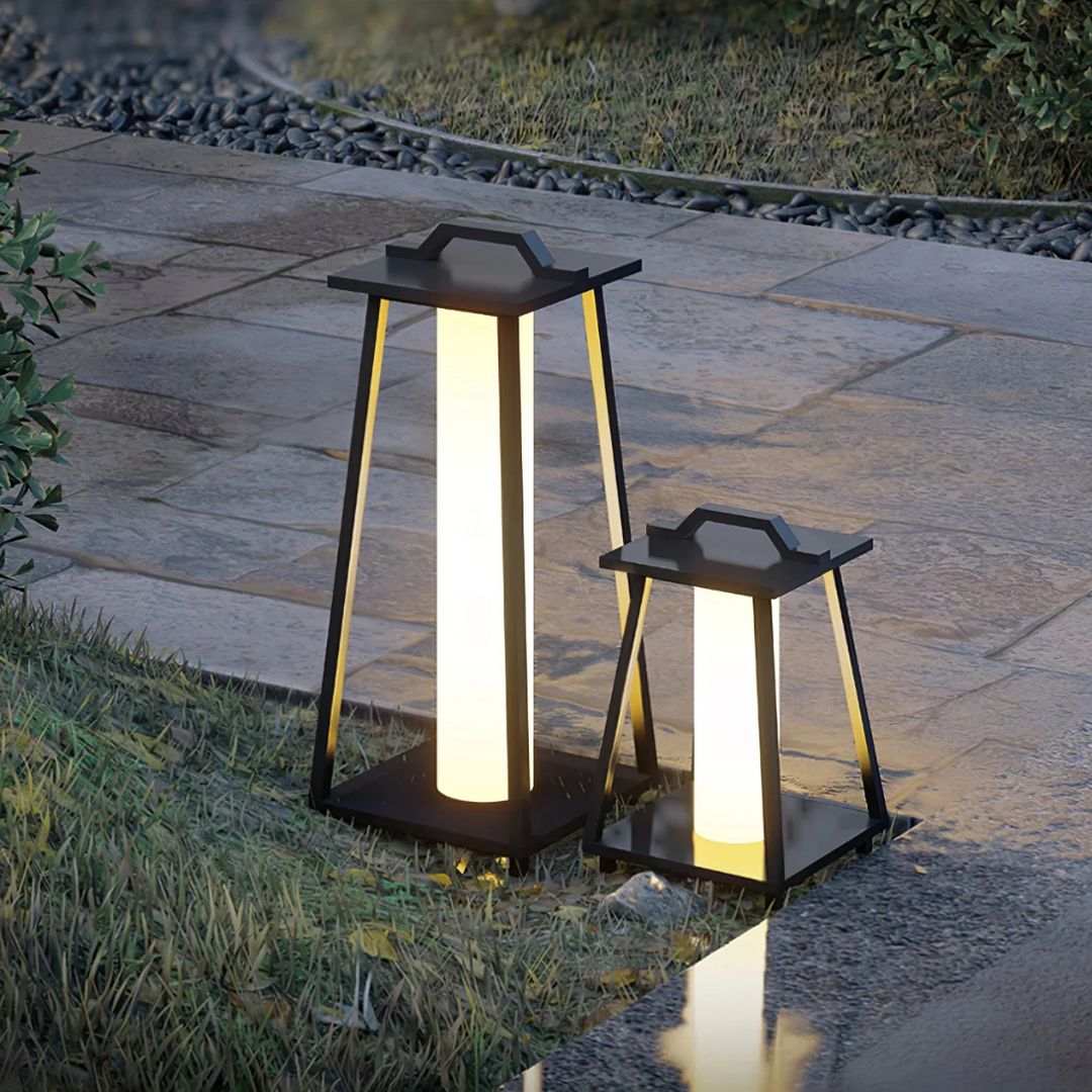 Outdoor-LED-Laterne Edelstahl Solar-Bodenlampe
