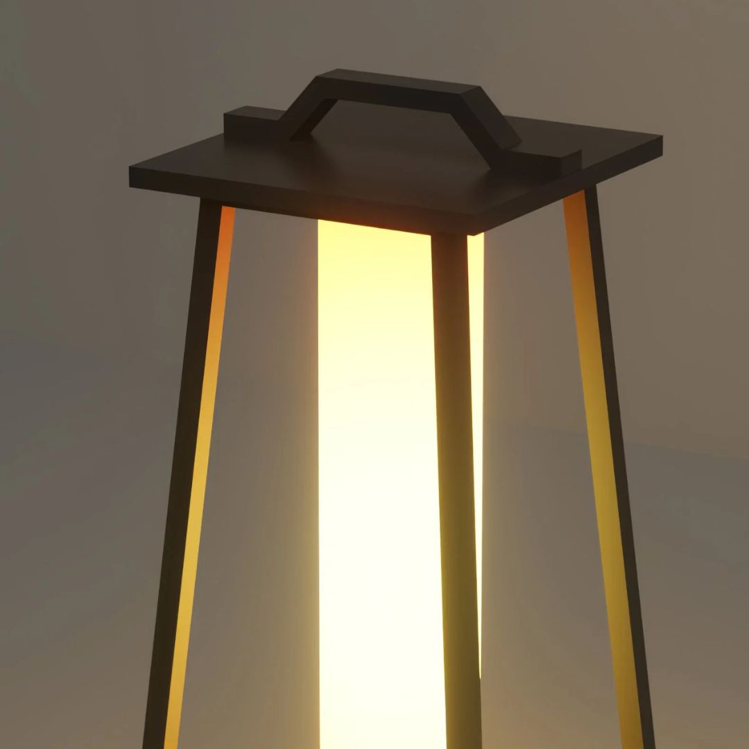 Outdoor-LED-Laterne Edelstahl Solar-Bodenlampe