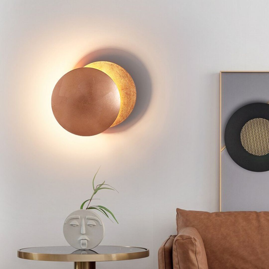 Goldene Eclipse LED-Wandleuchte – Moderne Drehbare Wandlampe