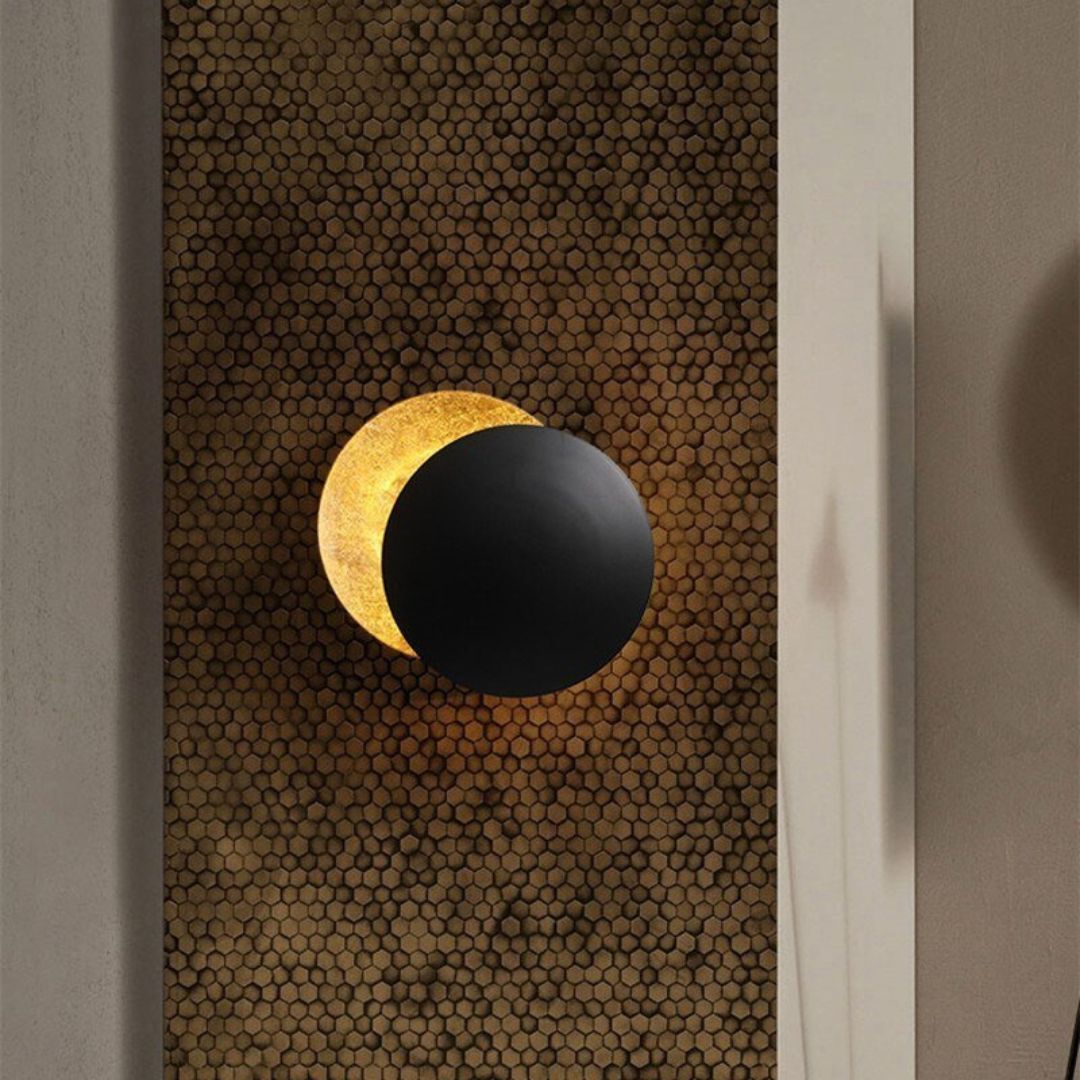 Goldene Eclipse LED-Wandleuchte – Moderne Drehbare Wandlampe