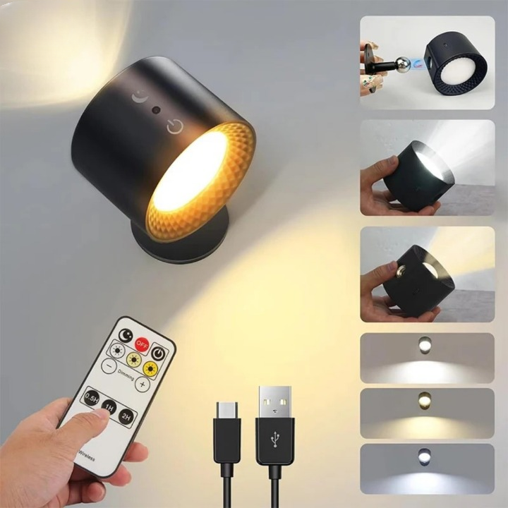 Draadloos 360 ° oplaadbaar wandlicht