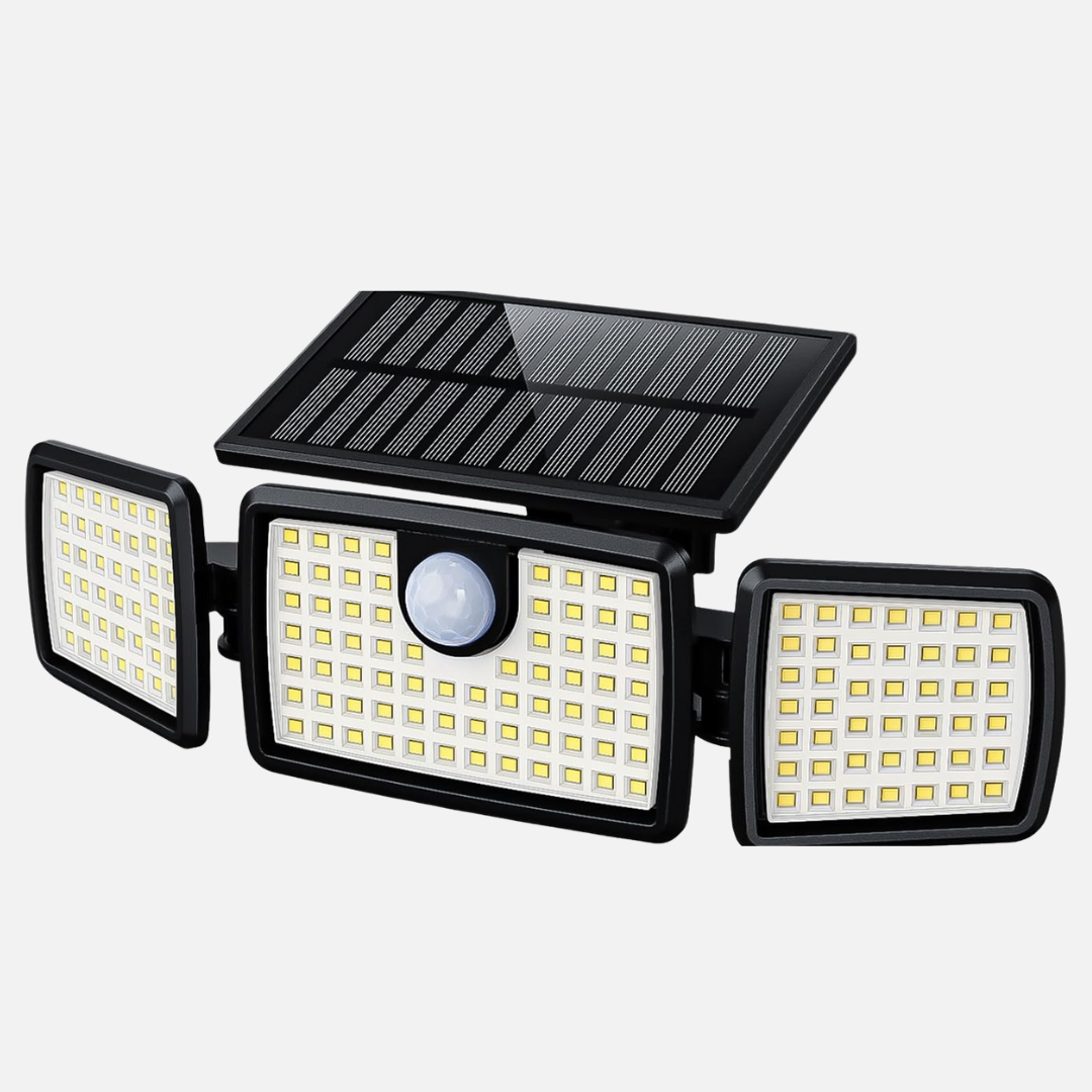 Solar-Deckleuchten außen, 232 LEDs, Bewegungsmelder & Fernbedienung