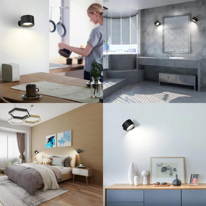Draadloos 360 ° oplaadbaar wandlicht